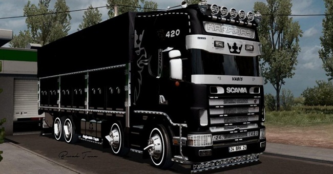 ETS 2 Scania 124L 420 Karadayı Kamyon Modu V4 (1.28.x) KamyonYama
