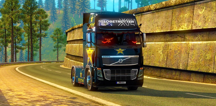 ETS 2 Volvo 2009 Rockstar Enerji Skin Yaması (1.28.x) KamyonYama