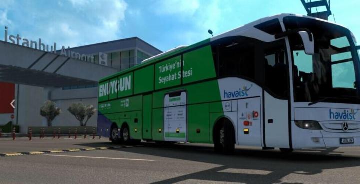 ETS2 MercedesBenz Tourismo 17Rhd Havaist Skin (1.39.x) KamyonYama